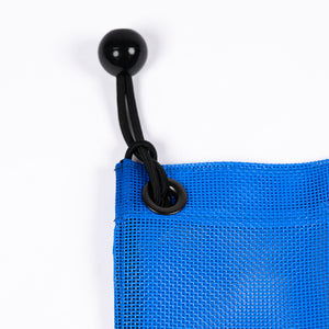 Detail view of the Blue Fun-Haver Trail Bag strap.