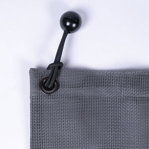 Detail view of the Grey Fun-Haver Trail Bag straps