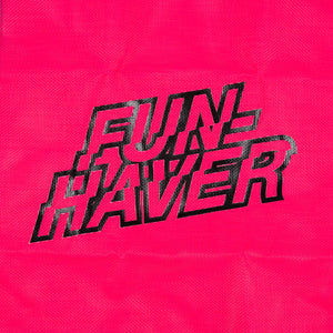 Detail view of the Pink Fun-Haver Trail Bag.