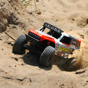 The Fun-Haver Loren Healy Hpi Venture 18 1/10th RC Ultra4 Bronco in action climbing up the big sand hill.