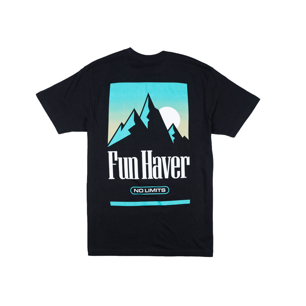 Back view of the Fun-Haver No Limits Black Youth T-Shirt.