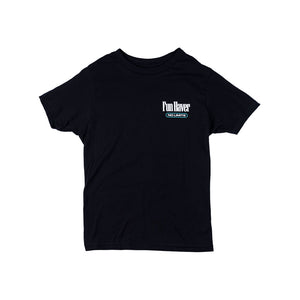 Front view of the Fun-Haver No Limits Black Youth T-Shirt.