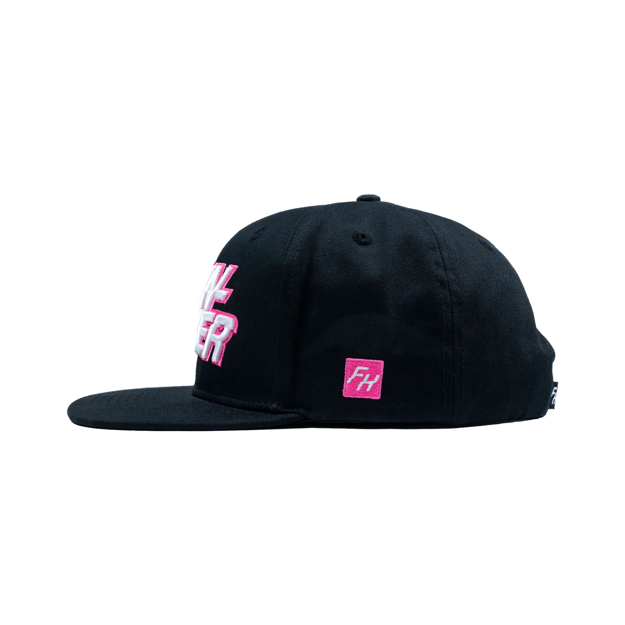 Left side view of the Fun-Haver Energy Snapback Hat.
