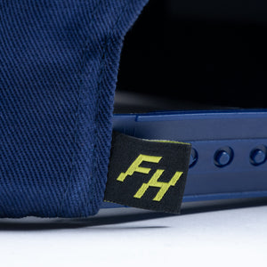 Snapback detail view of the Navy Fun-Haver Pursuit Snapback Hat.