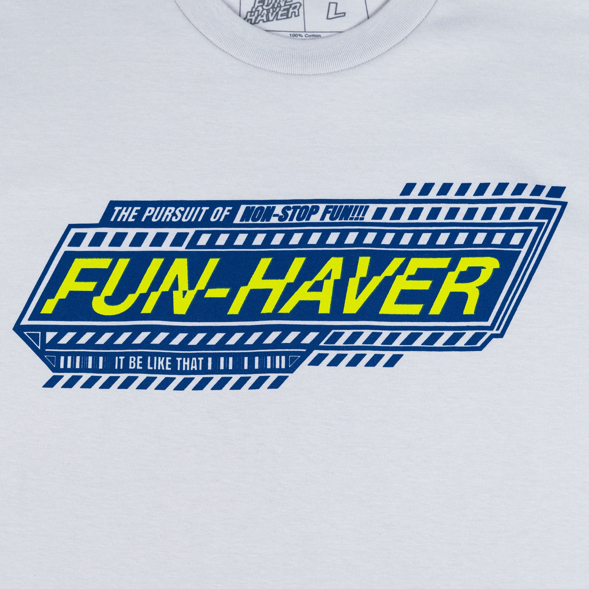 Detail front view of the Fun-Haver Pursuit T-Shirt in Pewter.