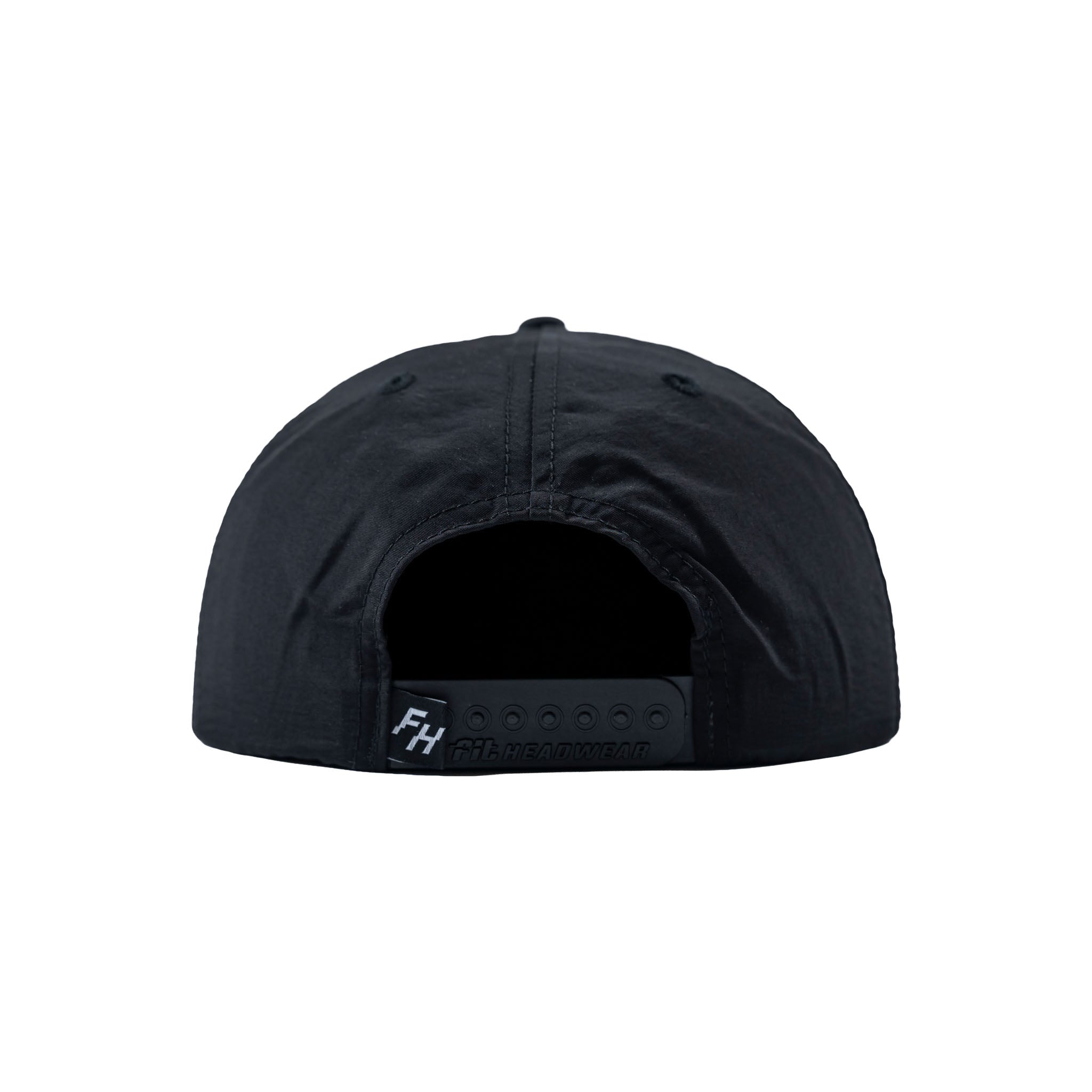 Back view of the Fun-Haver® Weekend 5 Panel Snapback Hat in Black.