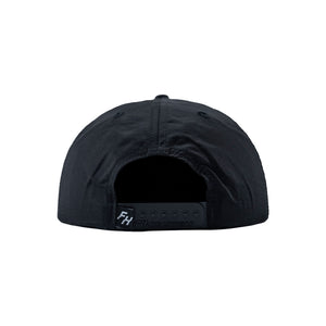 Back view of the Fun-Haver® Weekend 5 Panel Snapback Hat in Black.
