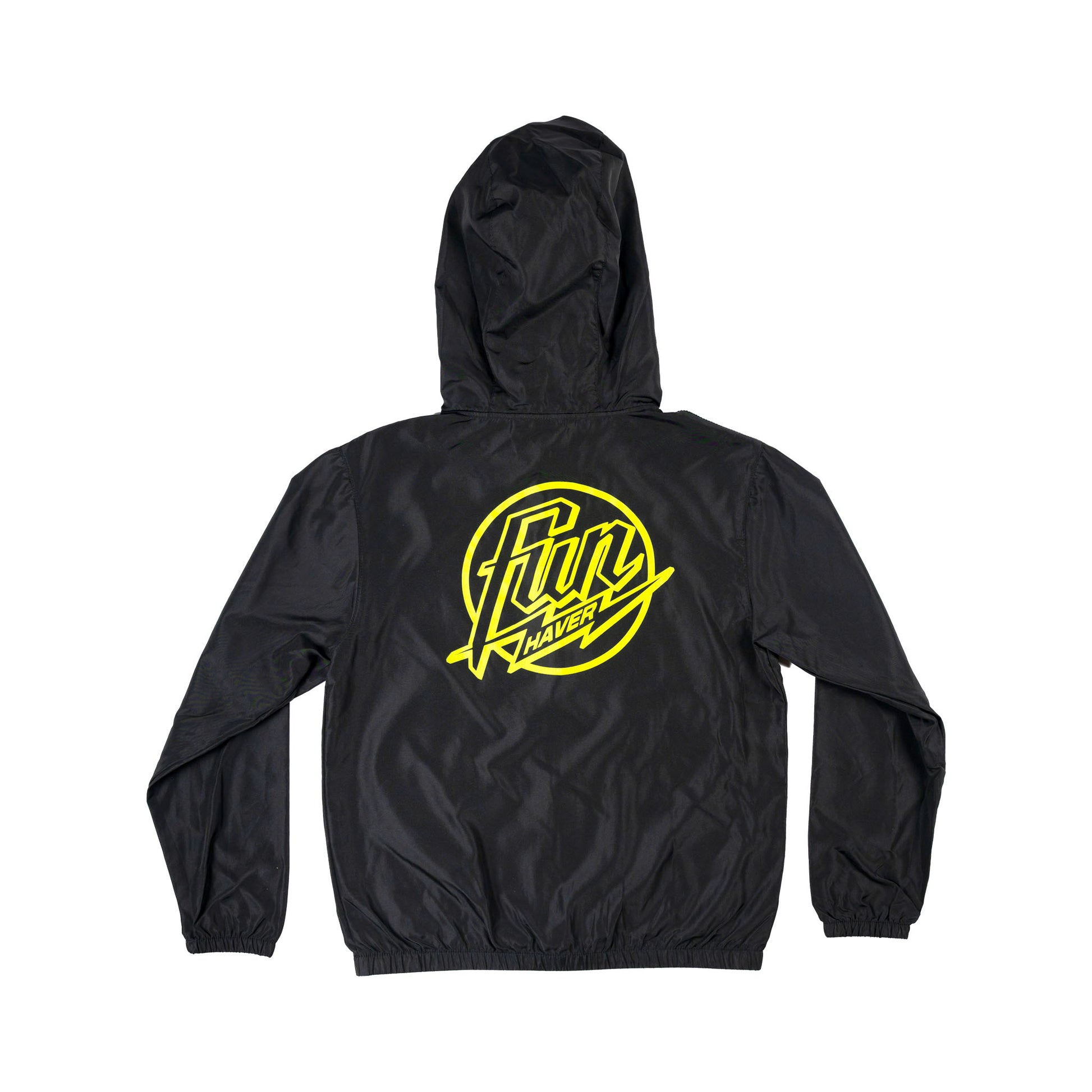 Back view of the Fun-Haver® Weekend Youth Windbreaker in Black.