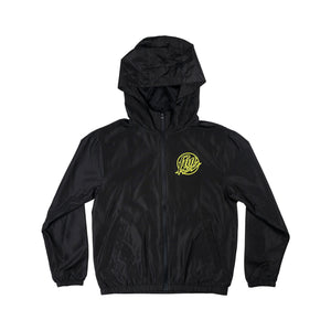 Front view of the Fun-Haver® Weekend Youth Windbreaker in Black.