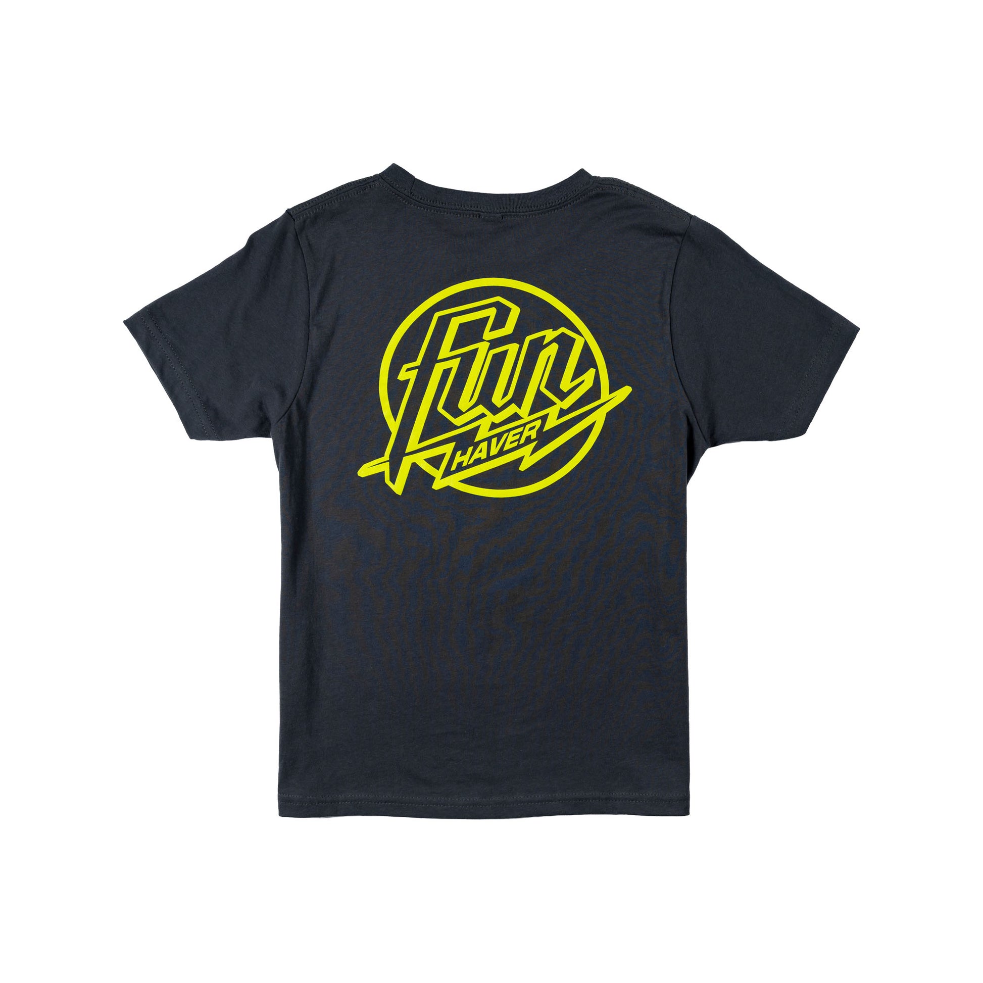 Back view of the Fun-Haver® Youth Weekend T-Shirt in Heavy Metal.
