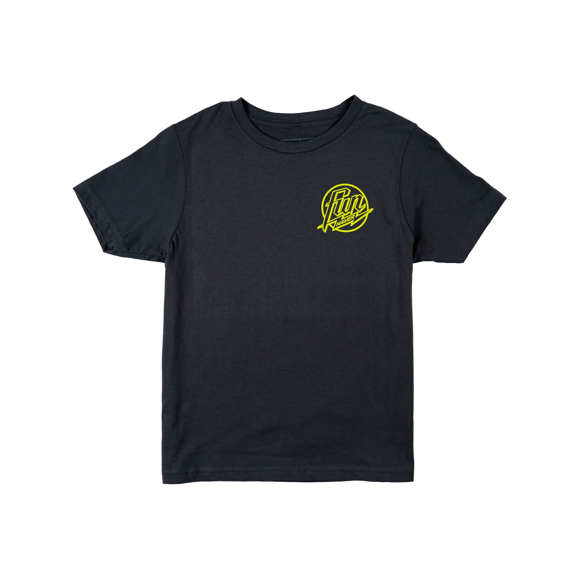 Front view of the Fun-Haver® Youth Weekend T-Shirt in Heavy Metal.