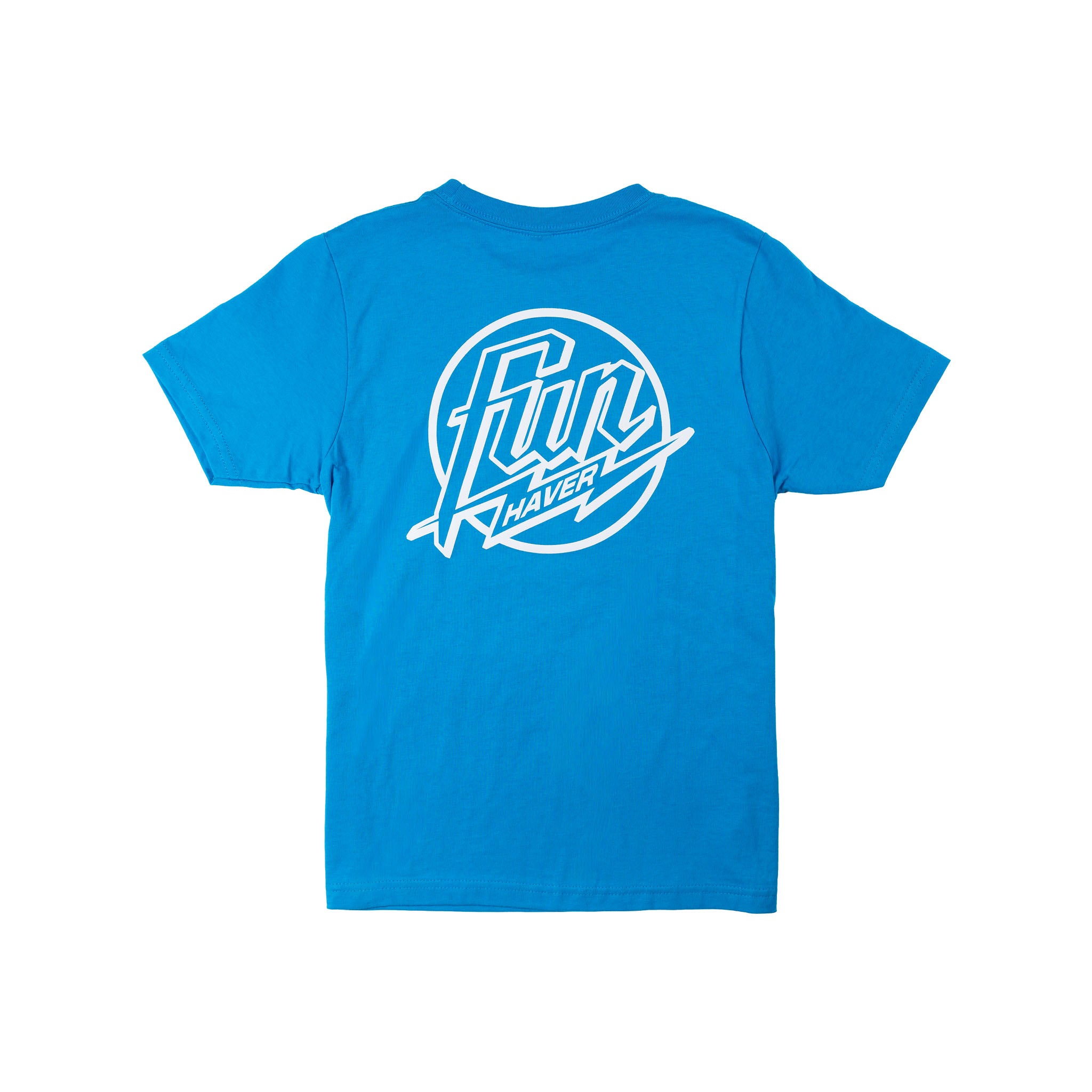 Back view of the Fun-Haver® Youth Weekend T-Shirt in Turquoise.