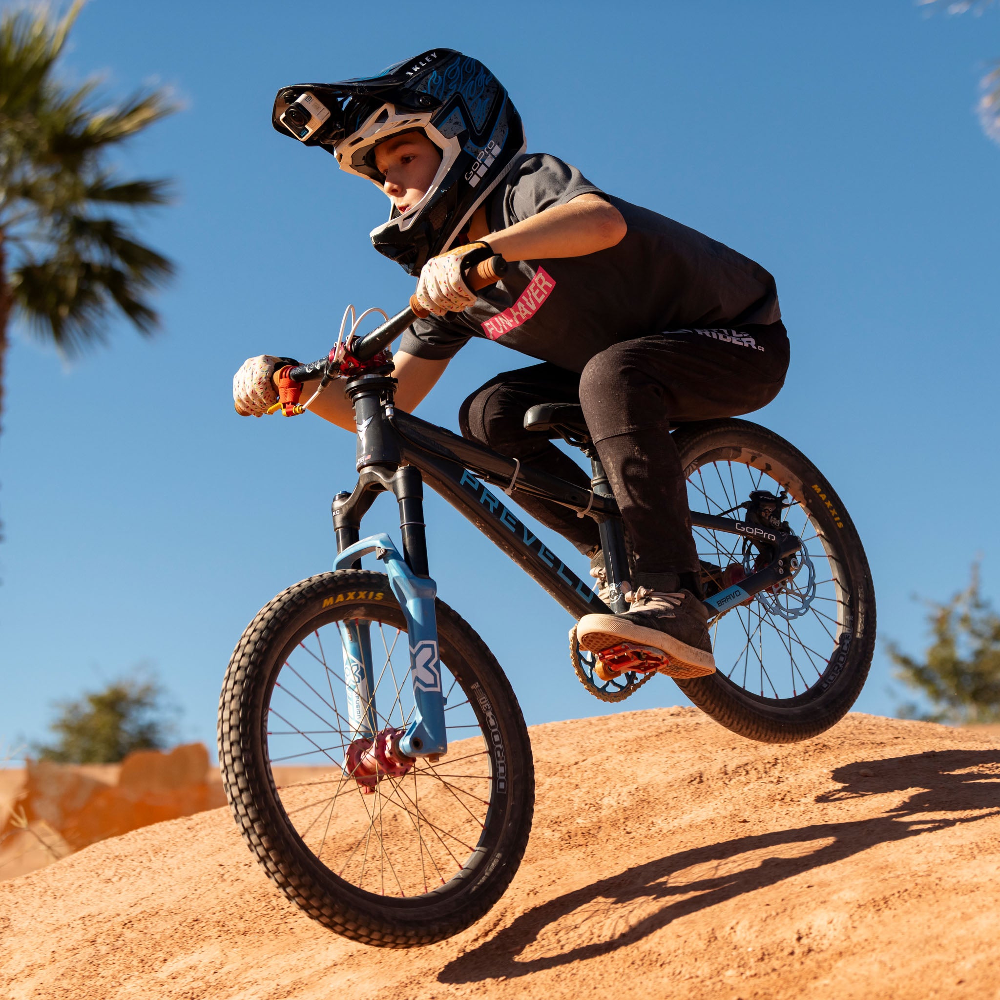 Wes wearing the Heavy Metal Fun-Haver Youth T-Shirt for some two wheel fun