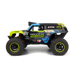 Left side view of Vaughn Gittin Jr's Hpi Racing Venture 18 Flux Ultra4 Radio Controlled Toy Truck.