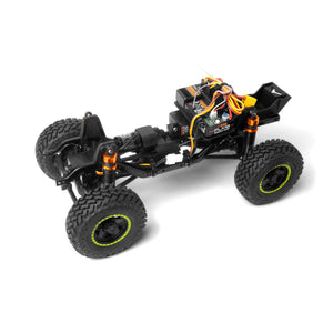 Chassis view of Vaughn Gittin Jr's Hpi Racing Venture 18 Flux Ultra4 Radio Controlled Toy Truck.