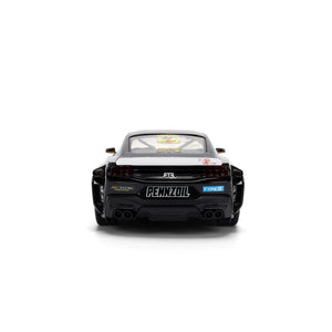 Rear view of Chelsea DeNofa's Jada Toys 1:24th Scale Diecast Toy Model 2023 Formula Drift Winning 2023 Ford Mustang RTR Spec 5 competition car.