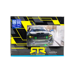 Right side box view of Vaughn Gittin Jr's Jada Toys 1:24th Scale Diecast Toy Model Formula Drift 2025 Ford Mustang RTR Spec 5 competition car.