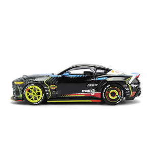 Left view of Vaughn Gittin Jr's Jada Toys 1:24th Scale Diecast Toy Model Formula Drift 2025 Ford Mustang RTR Spec 5 competition car.