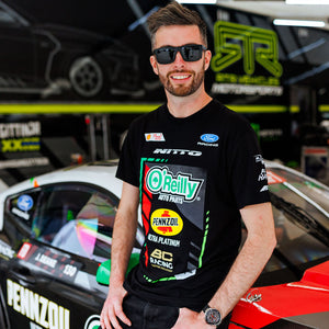 James Deane wearing his 2026 RTR Drift Team Black T-Shirt.