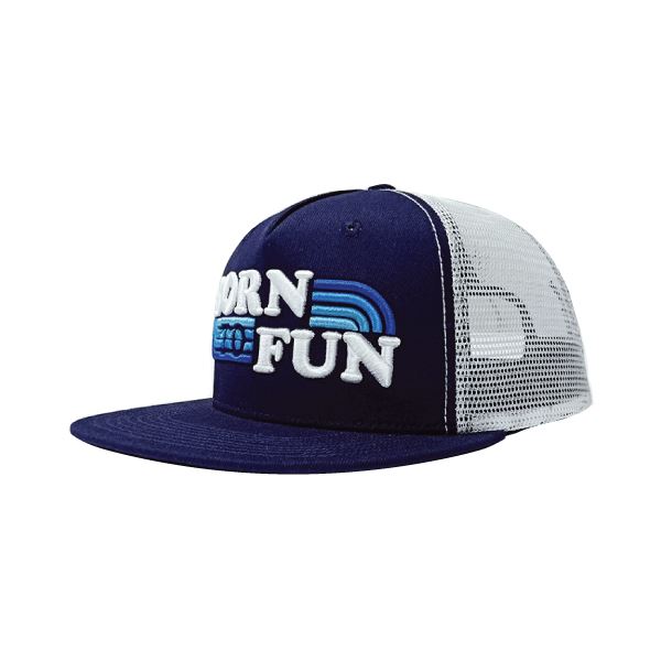 Fun-Haver Born to Fun Blue Trucker Style Snap Back Hat Hats Fun-Haver 