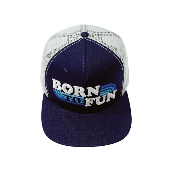 Fun-Haver Born to Fun Blue Trucker Style Snap Back Hat Hats Fun-Haver 