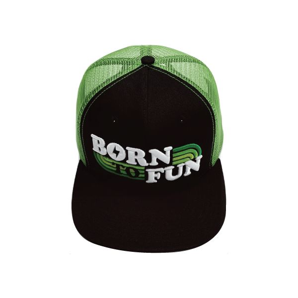Fun-Haver Born to Fun Green Trucker Style Snap Back Hat Hats Fun-Haver 