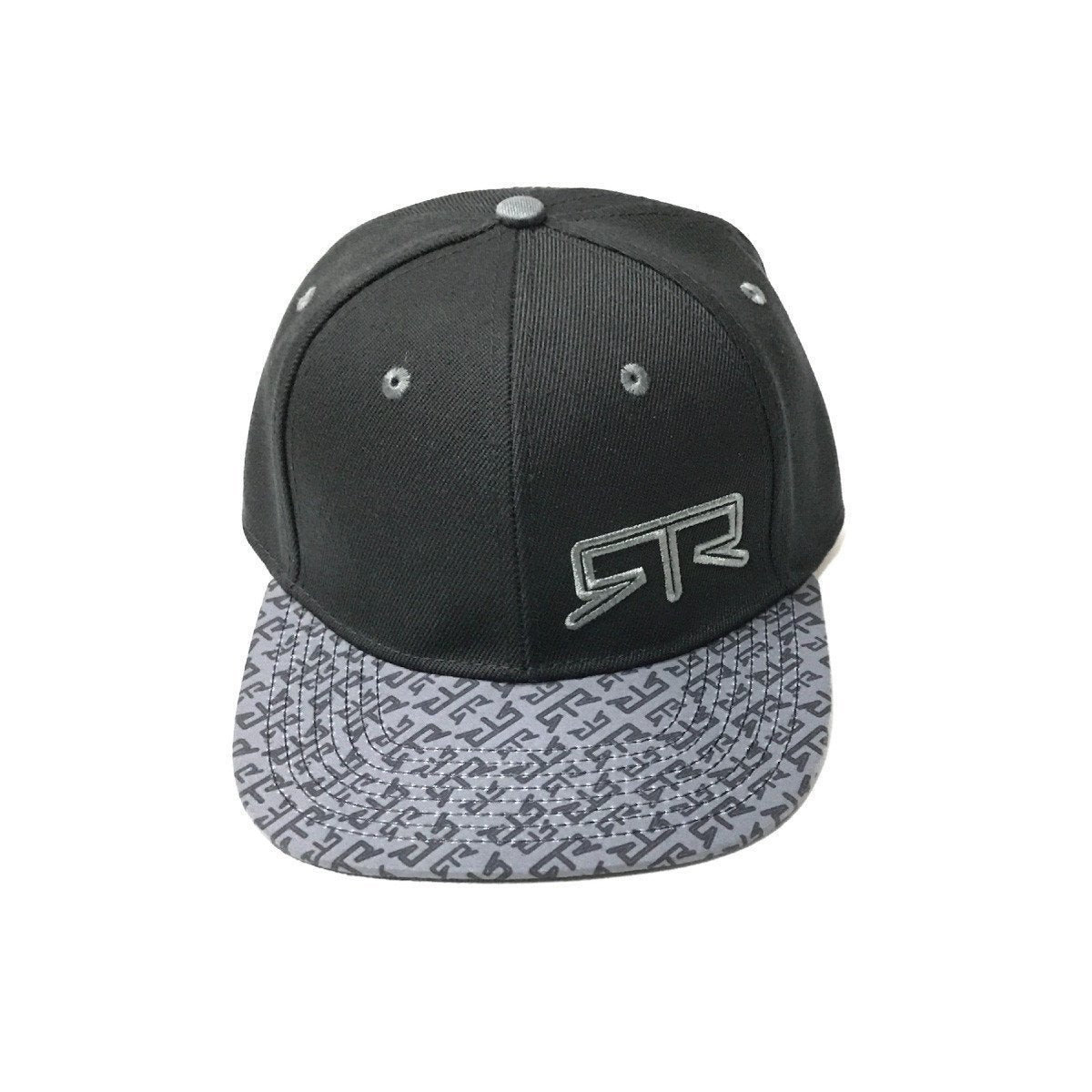 RTR Grey And Black Snap Back Hat Hats RTR 