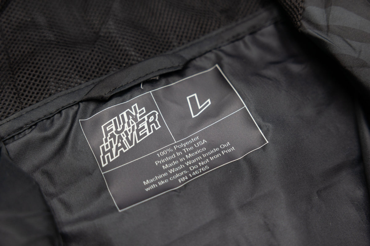 Fun-Haver Black Camo Windbreaker Jacket