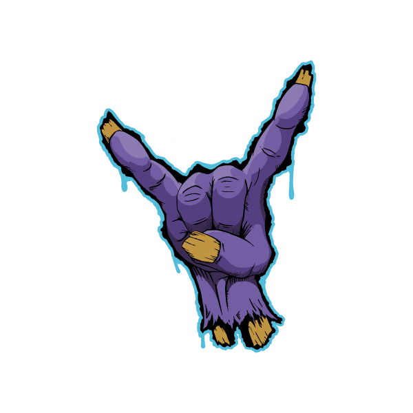 Fun-Haver Till the End Purple Sticker Stickers Fun-Haver 